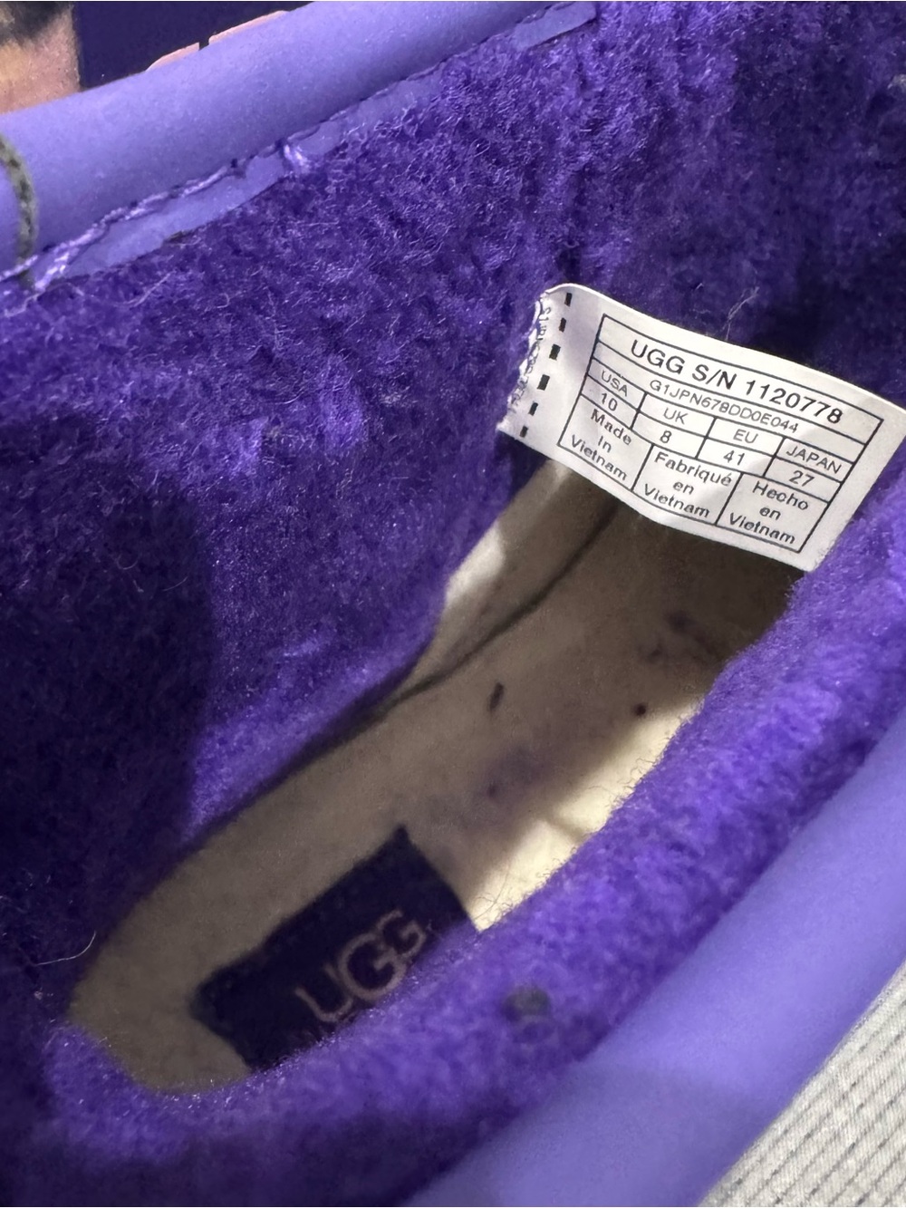 UGG CLASSIC CLEAR MINI MARBLE WATERPROOF BOOTS SIZE SIZE 10 - Picture 10 of 12
